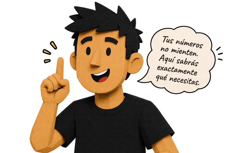 Arnold señalando su libreta de cuentas: tus números no mienten